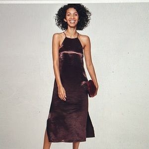 A new day burgundy slip dress